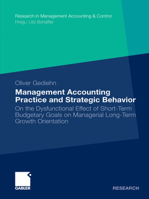 cover image of Management Accounting Practice and Strategic Behavior